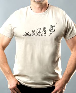 Evoluce horolezec, černý tisk