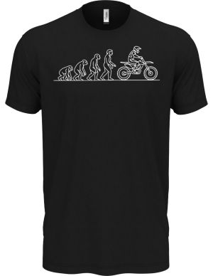 Evoluce motocross, bílý tisk