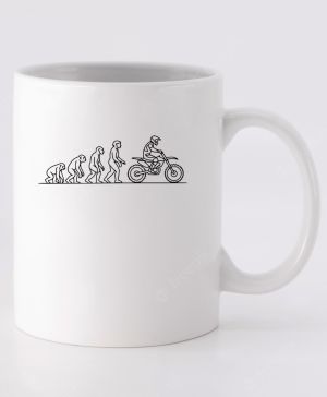 Evoluce motocross, černý tisk