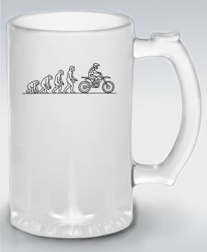 Evoluce motocross, černý tisk