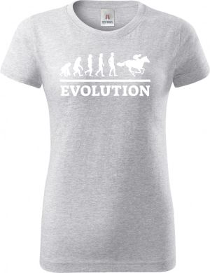 Evolution jízda na koni, bílý tisk
