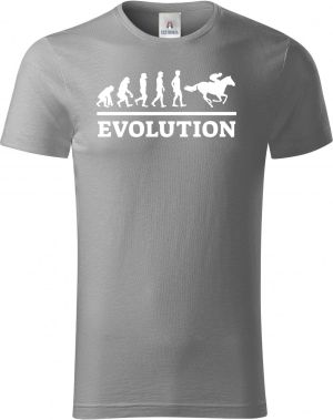 Evolution jízda na koni, bílý tisk