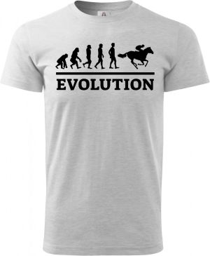 Evolution jízda na koni, černý tisk