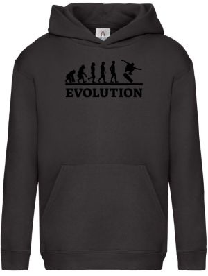 Evolution skateboarding, černý tisk