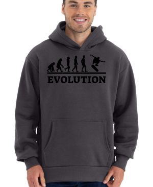 Evolution skateboarding, černý tisk
