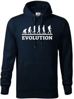 Evolution trekking a hiking, bílý tisk