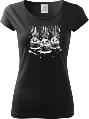 Exploze cupcake, bílý tisk
