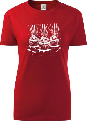 Exploze cupcake, bílý tisk