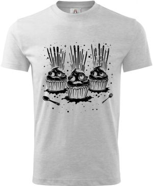 Exploze cupcake, černý tisk