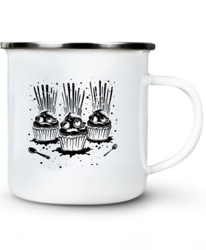 Exploze cupcake, černý tisk