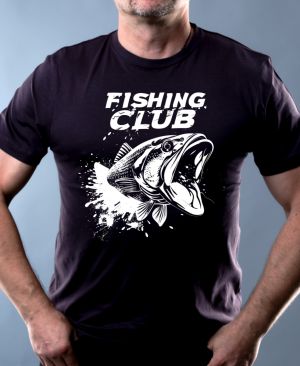 Fishing club, bílý potisk
