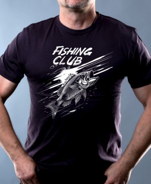 Fishing club, V2, bílý potisk
