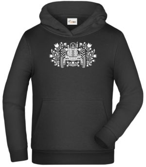 Folklórní traktor, bílý tisk