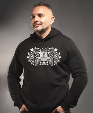 Folklórní traktor, bílý tisk
