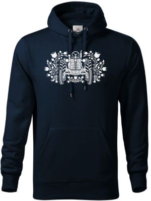Folklórní traktor, bílý tisk