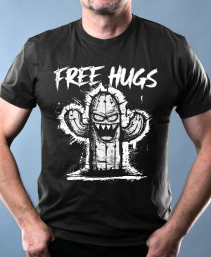 Free hugs, bílý potisk