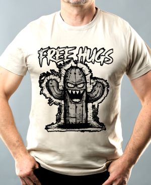 Free hugs, černý potisk