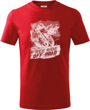 FREE RIDE. Enduro, Motocross, bílý potisk