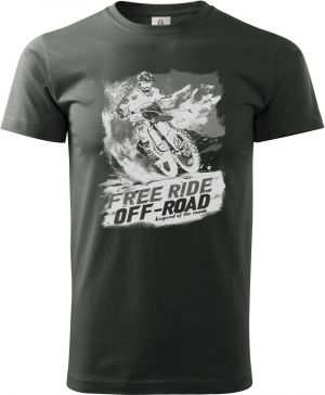 FREE RIDE. Enduro, Motocross, bílý potisk