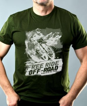 FREE RIDE. Enduro, Motocross, bílý potisk