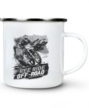 FREE RIDE. Enduro, Motocross, bílý potisk