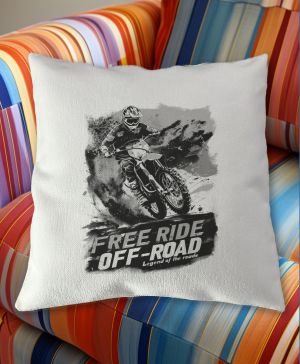 FREE RIDE. Enduro, Motocross, bílý potisk