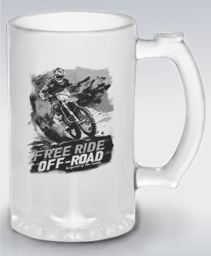 FREE RIDE. Enduro, Motocross, bílý potisk