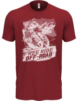 FREE RIDE. Enduro, Motocross, bílý potisk