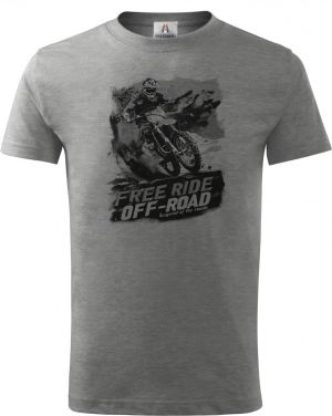 FREE RIDE. Enduro, Motocross, černý potisk