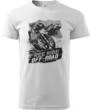 FREE RIDE. Enduro, Motocross, černý potisk