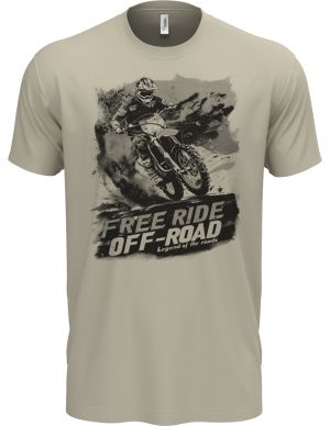 FREE RIDE. Enduro, Motocross, černý potisk
