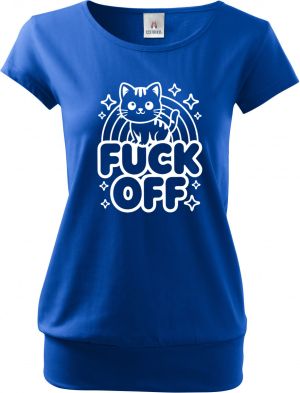 Fuck off kočka, bílý tisk