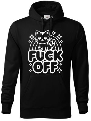 Fuck off kočka, bílý tisk