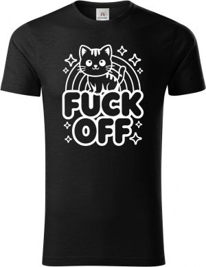 Fuck off kočka, bílý tisk