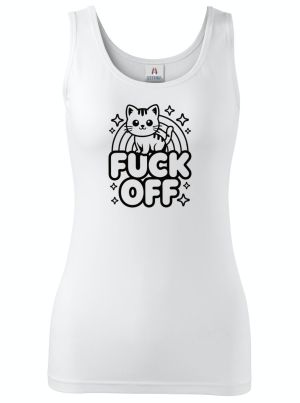 Fuck off kočka, černý tisk