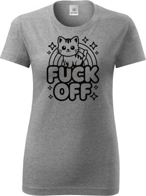 Fuck off kočka, černý tisk
