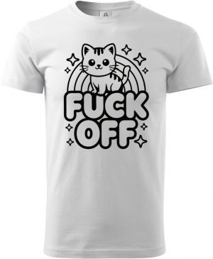 Fuck off kočka, černý tisk