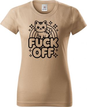 Fuck off kočka, černý tisk