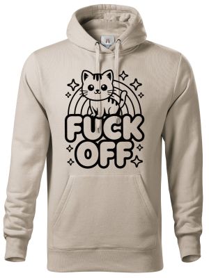 Fuck off kočka, černý tisk