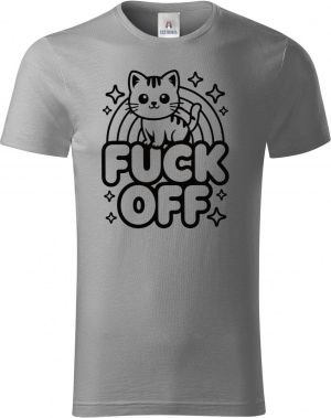 Fuck off kočka, černý tisk