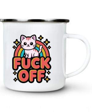 Fuck off kočka, černý tisk