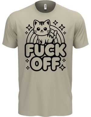 Fuck off kočka, černý tisk