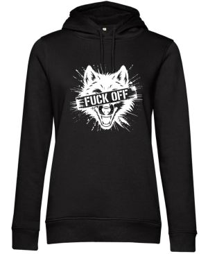 Fuck off vlk, bílý tisk