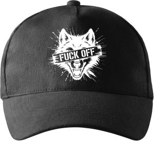Fuck off vlk, bílý tisk