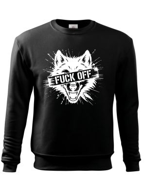 Fuck off vlk, bílý tisk
