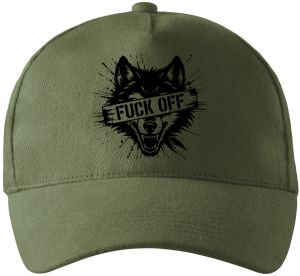 Fuck off vlk, černý tisk