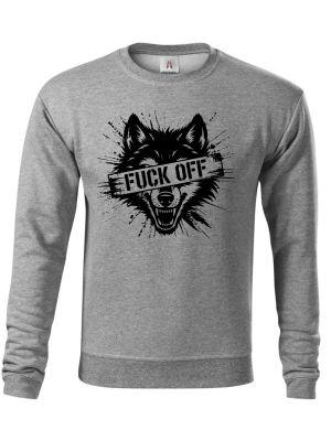 Fuck off vlk, černý tisk