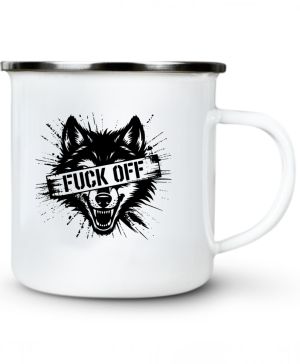 Fuck off vlk, černý tisk