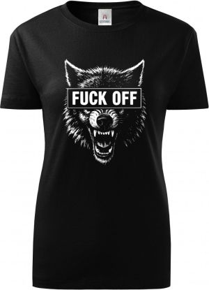 Fuck off vlk,V2, bílý tisk