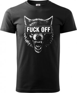 Fuck off vlk,V2, bílý tisk